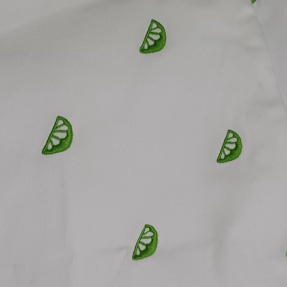 Talbots Shorts Women's 10 White/Green Lime Cuts Mid Rise Vacation Beach Resort - Picture 5 of 6